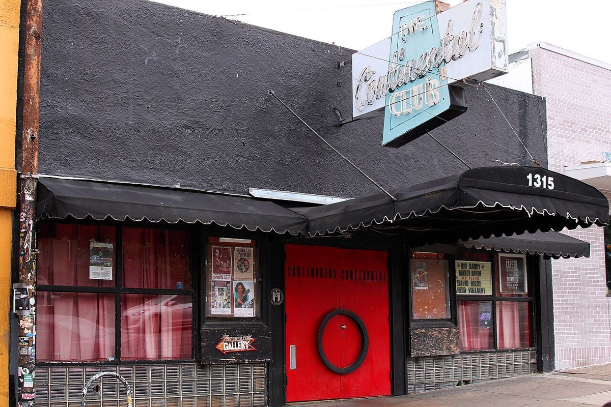 the neon Continental Club sign on South Congress
